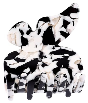 Uonlytech Pince à Cheveux Grosse Taille en Acétate Lait Griffe pour Femme Accessoire Cheveux Antidérapant Coiffures Élégantes Quotidien