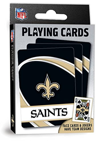 Masterpieces Family Games - NFL New Orleans Saints Playing Cards - Officially Licensed Playing Card Deck For Adults, Kids, And Family