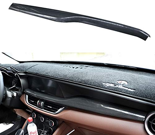Eppar New Decorative Dashboard Cover 1PC Compatible with ALFA Romeo Stelvio 2017-2019 (Black)