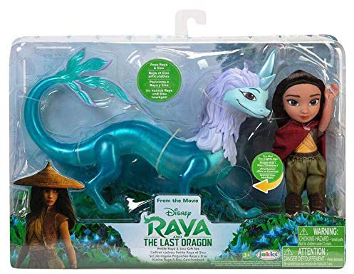 Jakks Raya der letzte Drache kleine Raya Puppe & Sisu Drache 15 cm mit Funktion, weiß, 213881