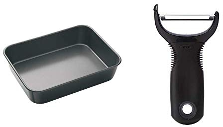 masterclass KitchenCraft Non Stick Deep Large Roasting Tin, 39 x 28 cm & OXO Good Grips Y Peeler