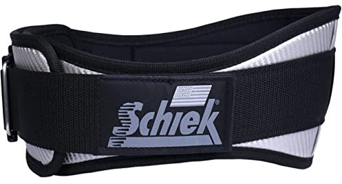 Schiek Sports Modell 3006 Kohlefaser-Hebegürtel – Nylon-Faser-Gürtel mit Marine-Vinyl-Rückenstütze
