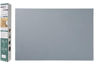 emolife Versatile Silicone Counter Mat, Thick 2mm, Countertop Protector, Heat Resistant, Nonslip, XL Large Table Mat (Dark Grey)