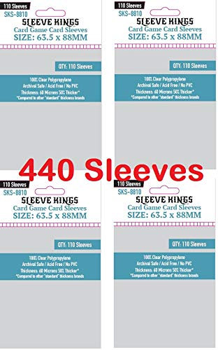 Sleeve Kings Kartenspiel Kartenhüllen 63,5 x 88 mm (4x110er Pack, 440 Hüllen)