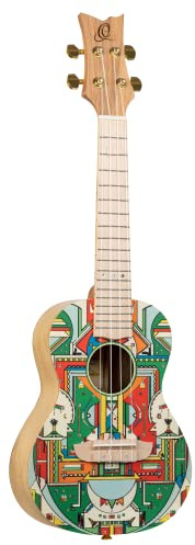 Ortega Guitars Concert Ukulele Acoustic – Art Series – Spruce, Himalaya (RUAR-HY)