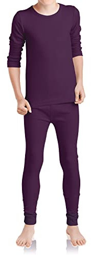 MT Kinder Ski- & Thermowäsche Set - Winter Unterwäsche für Jungen und Mädchen - Lila 122-128