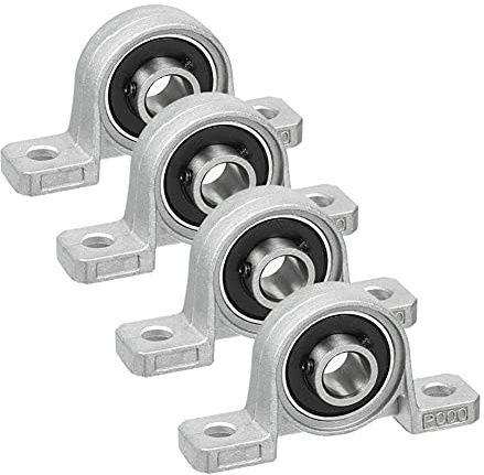 Saipor 4 Stück KP000 Lager Stehlager 10mm Bohrung Zinklegierung Wellenlager Vertikal Selbstausrichtungs Lagerblock Flanschlager Gehäuselager für Achse Welle Maschine, 3d Drucker | Vertikal Selbstausrichtungs Lagerblock Flanschlager Gehäuselager für Achse Welle Maschine, 3d Drucker