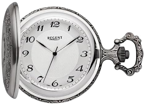 Regent Herren Taschenuhr Savonnette Antik 49 MM Mechanischer Handaufzug Arabische Zahlen P-722