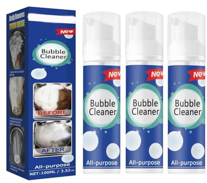 Bubble Cleaner Schaum, North Moon Bubble Cleaner, 100ml All-Purpose Bubble Cleaner Spray, Allzweck Schaumreiniger Blasenreiniger Schaum (3 Stück)