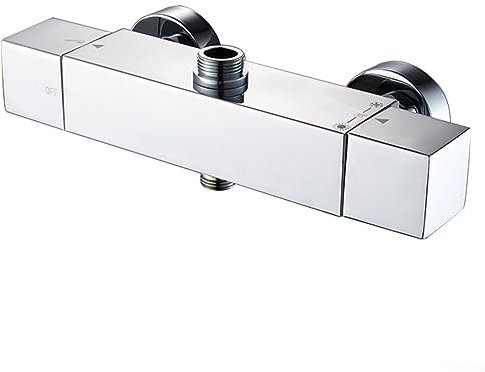 Chrom Thermostat Badewanne Dusche Mischbatterie Thermostatarmatur Duscharmatur Thermostatisches Duschventil 38°C Safe Lock Anti-Verbrühung Thermostatmischer Mischbatterien