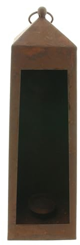 FRANK FLECHTWAREN Kerzenhalter Rostlaterne, Metall, 13 x 13 x 50 cm