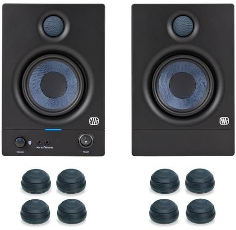 PreSonus Eris 4.5 BT II Generation Aktive Bluetooth Studio Monitor-Boxen Lautsprecher 2nd Gen + keepdrum Boxenfüße