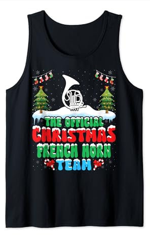 Christmas French Horn Team - Hornist French Horn Player Xmas Tank Top