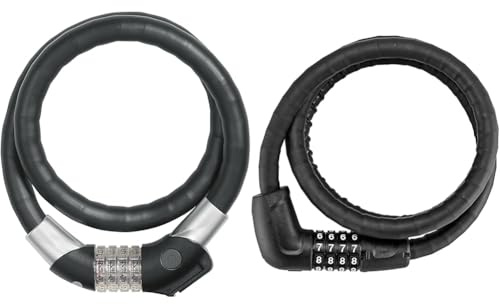 ABUS Kabelschloss Steel-O-Flex Raydo Pro 1460/85 KF & 86173 Steel-O-Flex, Schwarz, 85 cm