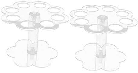 Mikinona Ice Cream Cone Display Holder Acrylic Cone Rack 8 Holes Non-slip for Markets Restaurants