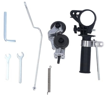 Mavaol Accesorio para taladro de metal, cortador de metal portátil, corta hierro, acero, cobre, aluminio, acero de aleación resistente, fácil configuración para proyectos de