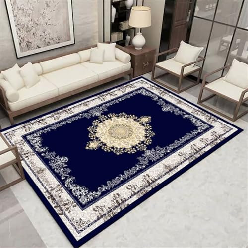 RUGMRZ Teppiche Für Balkon Fleckerlteppich Wohnzimmerteppich blau Blumendekoration bequem und anpassbar Home Teppich Outdoor 200X300CM