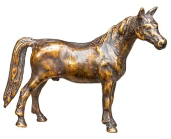 Bronze-Skulptur Pferd | stehend | 12,5x4x9,5cm | Tierfigur aus Bronze handgefertigt