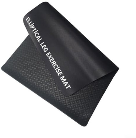 Jotekonoby Tappetino per attrezzature per esercizi di riduzione del rumore, antiscivolo, protezione per pavimento per macchine ellittiche, panno tecnico e silicone, 43 x 60 x 0,3 cm (nero)