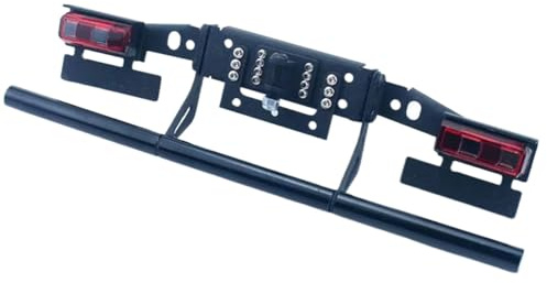 QAWRYV Für Tamiya Für Scania 770S R620 Für Volvo Für Benz Arocs Für Man TGX Lesu 1/14 Metall Rücklicht Strahl Stoßstange Set RC Dump LKW DIY Auto RC Upgrade Zubehör(Black)