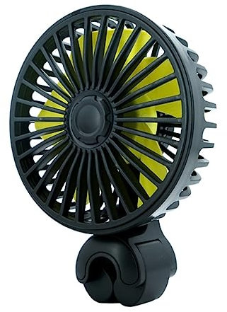 Lurrose Ventilateur de Voiture Arrière Noir à Clip USB pour Circulation D'air, Pliable Créer une Ambiance Estivale Agréable en Voiture