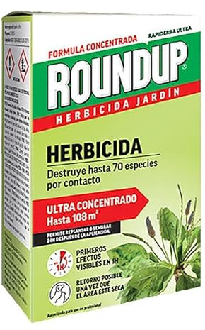 Herbicida total roundup de 250 ml. Control de Malas Hierbas De rápida y total eficacia, Sin residuos