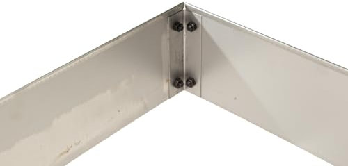 Garmix Pieza de unión de esquina para borde de parterres, borde de césped de acero corten 14 cm