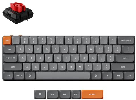 Keychron K9 Max QMK Kabellose Mechanische Tastatur, US-ANSI 60% Ultra-Slim Layout, 2.4 GHz/Bluetooth 5.2/USB-C, Hot-Swap, Milk POM Low-Profile Switches, PBT Keycaps, RGB, Mac/Windows