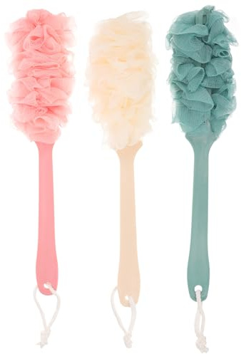 Bola de Baño Espumosa 3 Piezas Pp Pe Diseño Creativo | Malla Delicada, Espuma Abundante, Experiencia de Baño Cómoda, Formato Floral para Uso Doméstico Color Aleatorio