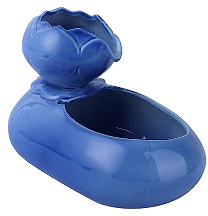 TOYANDONA Distributeur d'eau USB Créatif pour Chats Fontaine à Eau en Céramique Petite Taille Bleu Usage Domestique Animaux de Compagnie