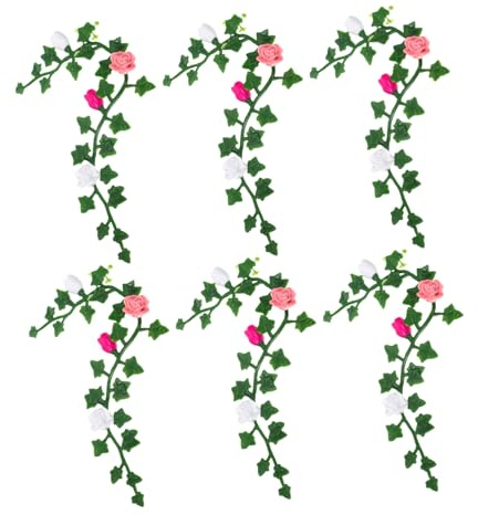 TOYANDONA 6 Pièces Petite Fleur Artificielle Fleurs Miniatures de Maison de poupée Simulation Plante Miniature pour Maison de poupée Faux Plant de Vigne PVC