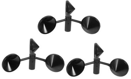 VICASKY 3pcs Wind Speed Measurement Sensor Cups for Anemometer Lightweight Abs Material Wind Gauge Parts in Outdoor Weather Instruments
