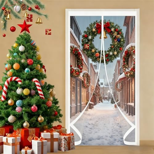 Thermal Self-Closing Door 178 x 228 cm Warm Winter, Windproof Soundproofing, Windproof Waterproof, Thermal Door Curtain, Curtain for Winter for Patios, Front Doors, A