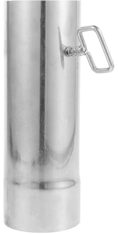 CLISPEED Tubo per Stufa a Legna in Acciaio Inox 304 con Valvola Regolabile 75X22 CM Canna Fumaria Resistente al Calore per Riscaldamento Esterno e Campeggio Scarico Efficiente con