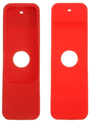 Zerodeko 2 Pièces Lot de 2 Housses Antidérapantes en Silicone pour Télécommande TV 4k et 5ème Génération, Protection Complète Contre Chocs et Pertes, Couleur Rouge