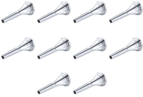 Qomcsrl Französisch Horn Mund Stück Kit Enthält 10 Stück Französisch Horn Mundstück für Erwachsene Kinder und Anfänger Musik Instrument-B