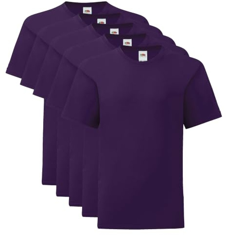 Fruit of the Loom - Iconic Tee, Lightweight Ringspun Tee, 5 Pack, T-Shirt Uomo