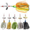 6/12 Stücke Spinner Angelköder Spinnerbait, Bladed Jig Köder Angel Set Kunstköder Hechtköder Angeln Blinker Set Spinnköder Fischköder für Hecht Forelle Zander Barsch