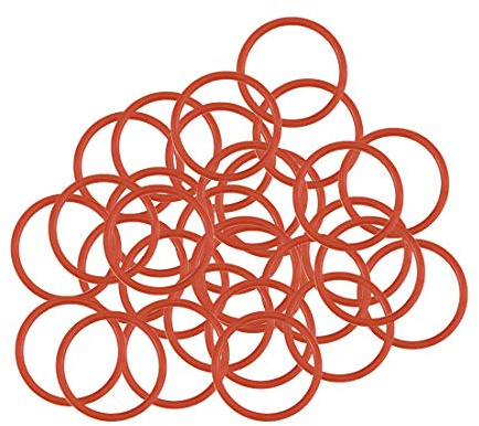sourcing map Silicone O-Ring, 12mm OD, 10mm ID, 1mm Width, VMQ Seal Rings Gasket, Red, Pack of 30