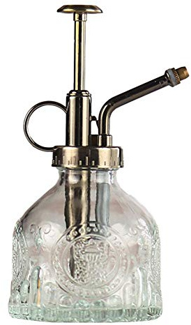 Easy-topbuy Retro Glass Spray Bottle 200ML, Plant Mister Sprayer Flower Glass Watering Can For Indoor Potted Terrariums, Anti-slip Water Spray Bottle With Plastic Nozzle