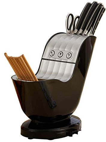 Blocs Couteaux Vides Stérilisable, avec Fentes pour Ciseaux et Vaisselle Support de Couteaux Multifonctionnel Support de Rangement de Cuisine