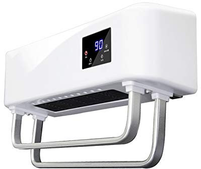 Toallero de bajo Consumo Antracita decorativo secatoallas electrico pared con Temporizador doble Función Baño Radiador y Seca Toallas con estante inteligente Secador y calentador de toallas