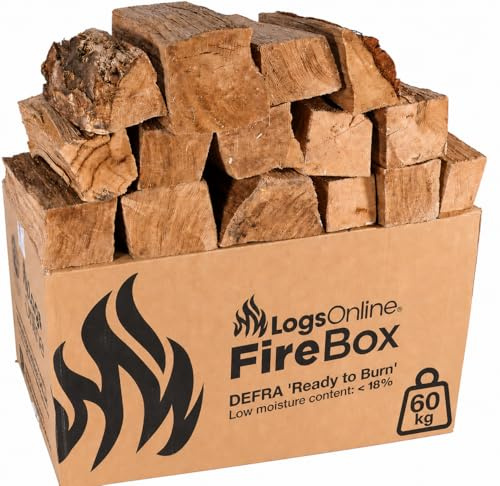 Kiln Dried Birch 60kg Fire Wood Logs, Under 20% Moisture, Ready to Burn | Hardwood logs for wood burner, pizza oven, fire pits, chiminea & fireplace.