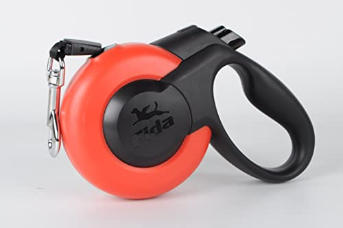 Hoerde Hundeleine L rot Premium Qualität und Design. Band Hunde Leine, 360 Grad kein Verheddern, selbst für große Hunde bis 50kg