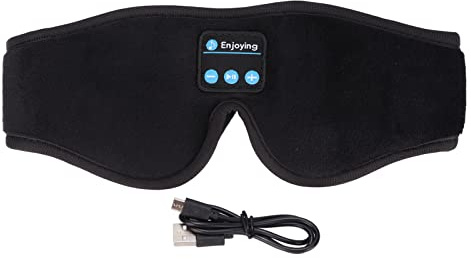Sömnhörlurar Bluetooth Trådlös Musik Ögonmask Pannband Hörlurar Glasögon, HD Stereohögtalare, för Sidoslipare Sömnlöshet, Flygresor, Meditationstillbehör