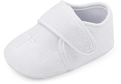 Baby Boys Soft Cross Baptism Christening Shoes Premium Sole Infant/Toddler Sneaker, 3-6 Months