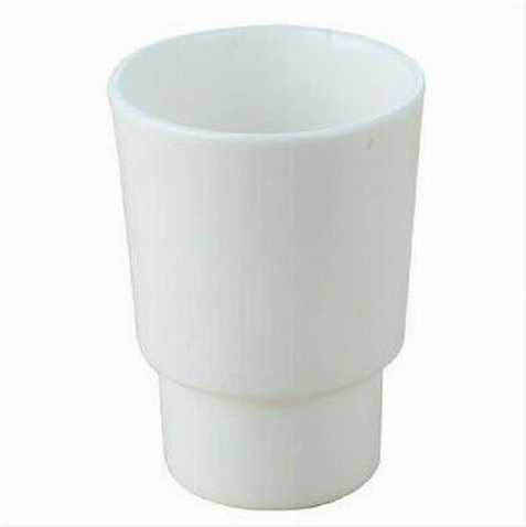 OISE ART STORE Trade Shop - Bicchiere Ricambio Porta Spazzolino in Ceramica Bianca Bagno Accessori 59346 -
