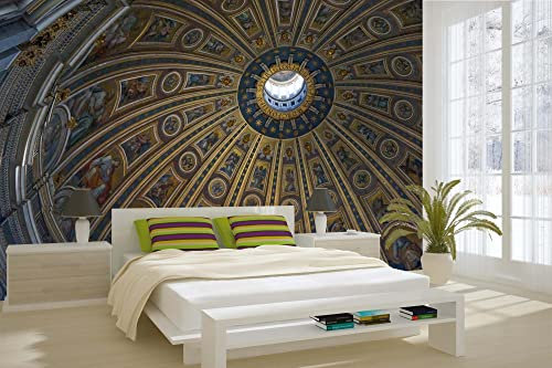 Vlies Fototapete ST.-PETERS-BASILIKA 375 x 250 cm (inkl. Kleister) - Vlies Tapete, Wandtapete, Wandbilder - Tapete für Wohnzimmer Schlafzimmer, Büro, Küche - Montagefertig