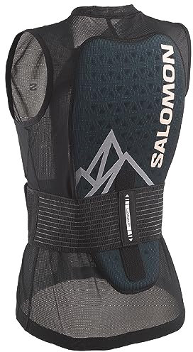 Salomon Flexcell Pro Weste Damen Rückenschutz Ski Snowboarden MTN, Anpassungsfähiger Schutz, Atmungsaktivität und Einfach Anzupassen, Schwarz, M