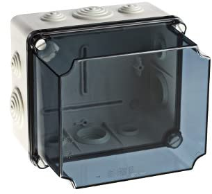 IP65 Aufputz Feuchtraum Abzweigkasten Verteilerkasten Abzweigdose Verteilerdose (175x151x155mm transparent)